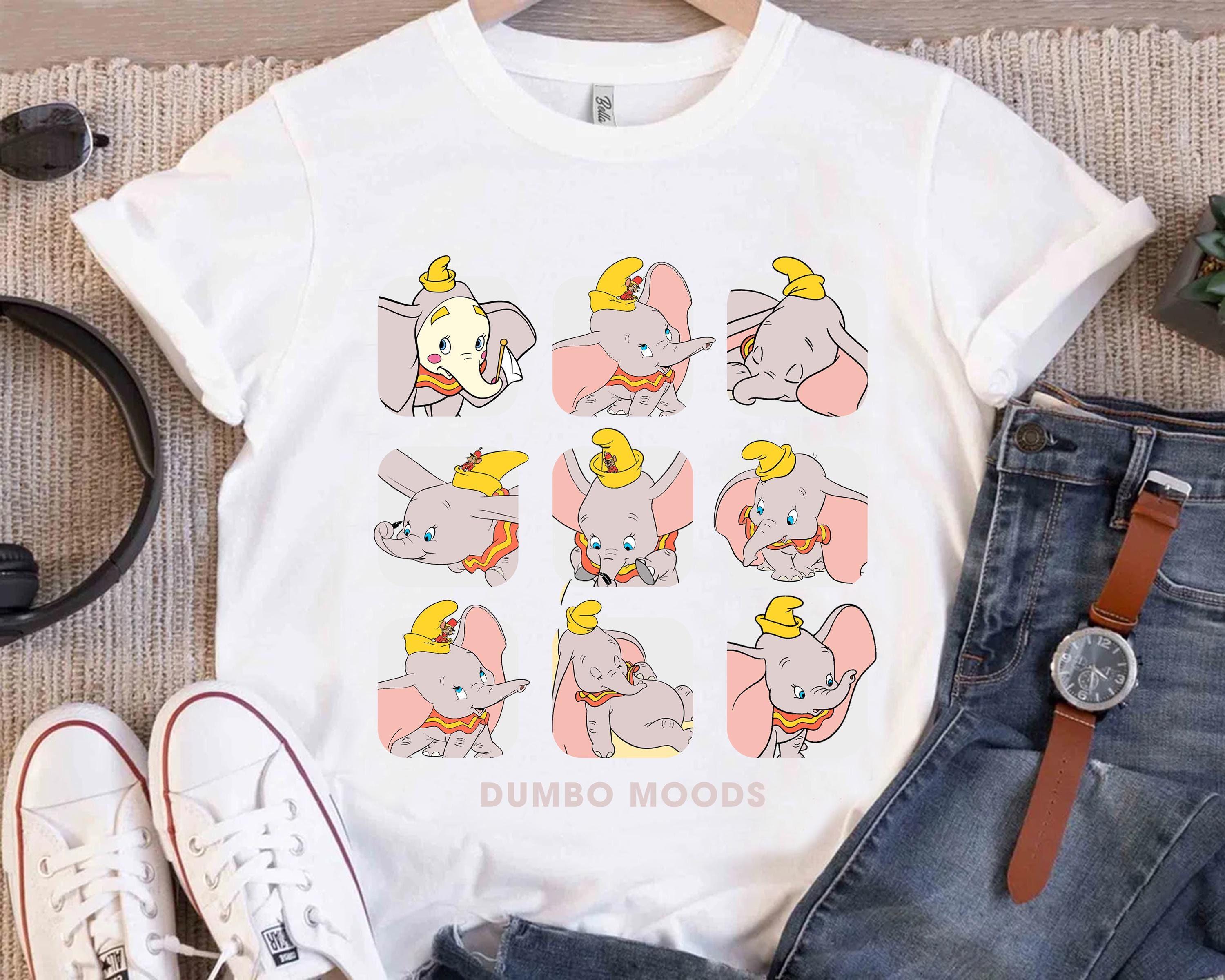 Disney Dumbo Portrait Moods Retro 90s Shirt, Dumbo Emotions Tee