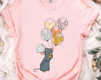 Disney Ratatouille Remy Mouse Chef Mickey Balloon Shirt, Disneyland Family Matching Tee, Disneyland Trip Outfits Tee