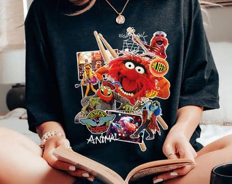 Camiseta Disney Muppets Animal Dr. Teeth e a Loucura Elétrica, Camiseta Combinando para a Família, Presente para Viagem à Disneylândia, Camiseta Unissex para Adultos e Crianças