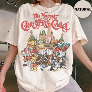 Retro The Muppets Christmas Carol Shirt, Kermit Fozzie Gonzo Miss Piggy Animal Muppets Christmas  Shirt, WDW Family Christmas Trip Shirt