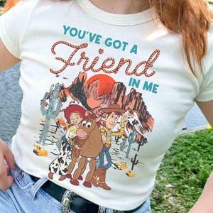 Disney Vintage Toy Story Shirt, You've Got A Friend In Me, Woody Jessie and Bullseye Shirt, Disney Cowgirl Cowboy Shirt, Western Country image 1