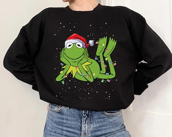Disney Muppets Holiday The Kermit Frog Christmas Lights T-Shirt, Kermit T-Shirt, Disneyland Christmas Family Matching Tee, Christmas Squad