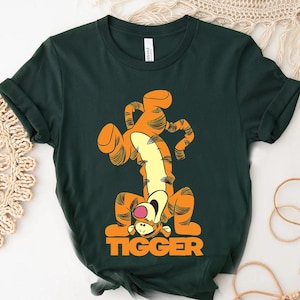 Disney Winnie The Pooh Tigger T-Shirt, Tigger Upside Down Tee, Disneyland Family Vacation Gift Unisex Adult T-shirt Kid T-shirt