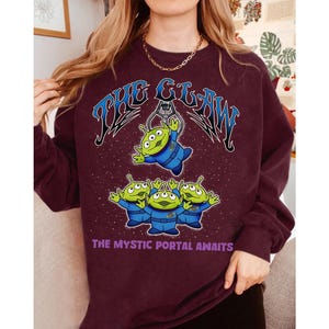 Retro Toy Story Aliens The Claw Shirt, Pizza Planet The Mystic Portal Awaits, Disney Pixar Fest 2026 Tee, Disneyland Resort Family Trip Tee image 4