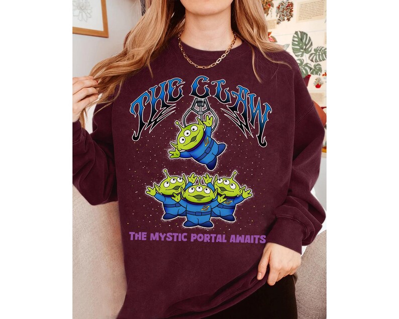 Retro Toy Story Aliens The Claw Shirt, Pizza Planet The Mystic Portal Awaits, Disney Pixar Fest 2026 Tee, Disneyland Resort Family Trip Tee image 4