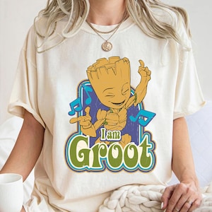Marvel Guardians Of The Galaxy I am Groot Vintage Music T-Shirt, Groot Tape Portrait T-Shirt, Marvel Superhero Shirt,Disneyland Matching Tee