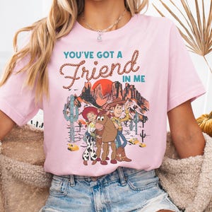Disney Vintage Toy Story Shirt, You've Got A Friend In Me, Woody Jessie and Bullseye Shirt, Disney Cowgirl Cowboy Shirt, Western Country image 4