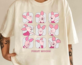 Disney Piglet Moods Shirt, Winnie The Pooh Shirt, Cute Piglet Portrait Tee, Magic Kingdom, Disneyland Family Matching Shirt, WDW Trip Gift