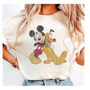 Disney Mickey and Pluto Dog Shirt, Mickey And Friends T-Shirt, Magic Kingdom, Disneyland Family Matching Shirt, WDW Trip Gift