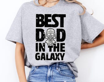 Star Wars Darth Vader Best Dad in the Galaxy Comfort Colors Shirt, Star Wars Father's Day Shirt, Galaxy's Edge Father And Son Outfit