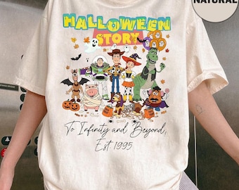 Retro Disney Toy Story Halloween Ghost Shirt, Buzz Woody Jessie Halloween Mummy Witches Shirt, Trick or Treat Tee, Disneyland Halloween Tee