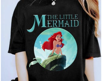 Camiseta com estampa da Ariel de A Pequena Sereia da Disney, camiseta do Magic Kingdom da Disney, camiseta combinando para a família Disney, férias na Disney (WDW)