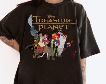 Disney Treasure Planet Logo and Characters T-Shirt, Disney World Disneyland Family Matching Tee, Animal Kingdom Shirts
