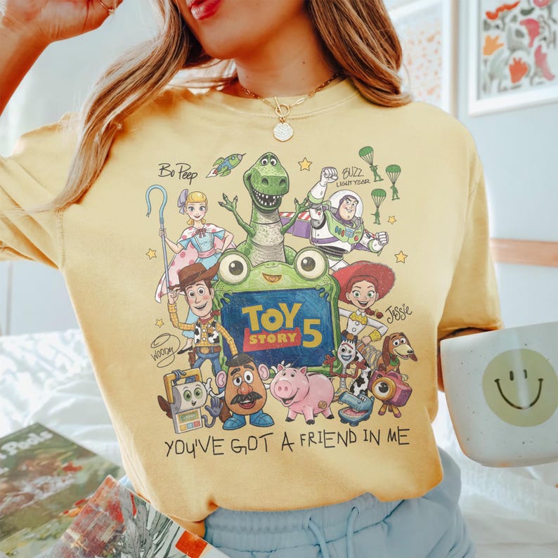 Vintage Toy Story 5 Signatures Pixar Fest Shirt, Toy Story Land Shirt, You've Got A Friend In Me Shirt, Walt Disney World Trip Shirt image 4