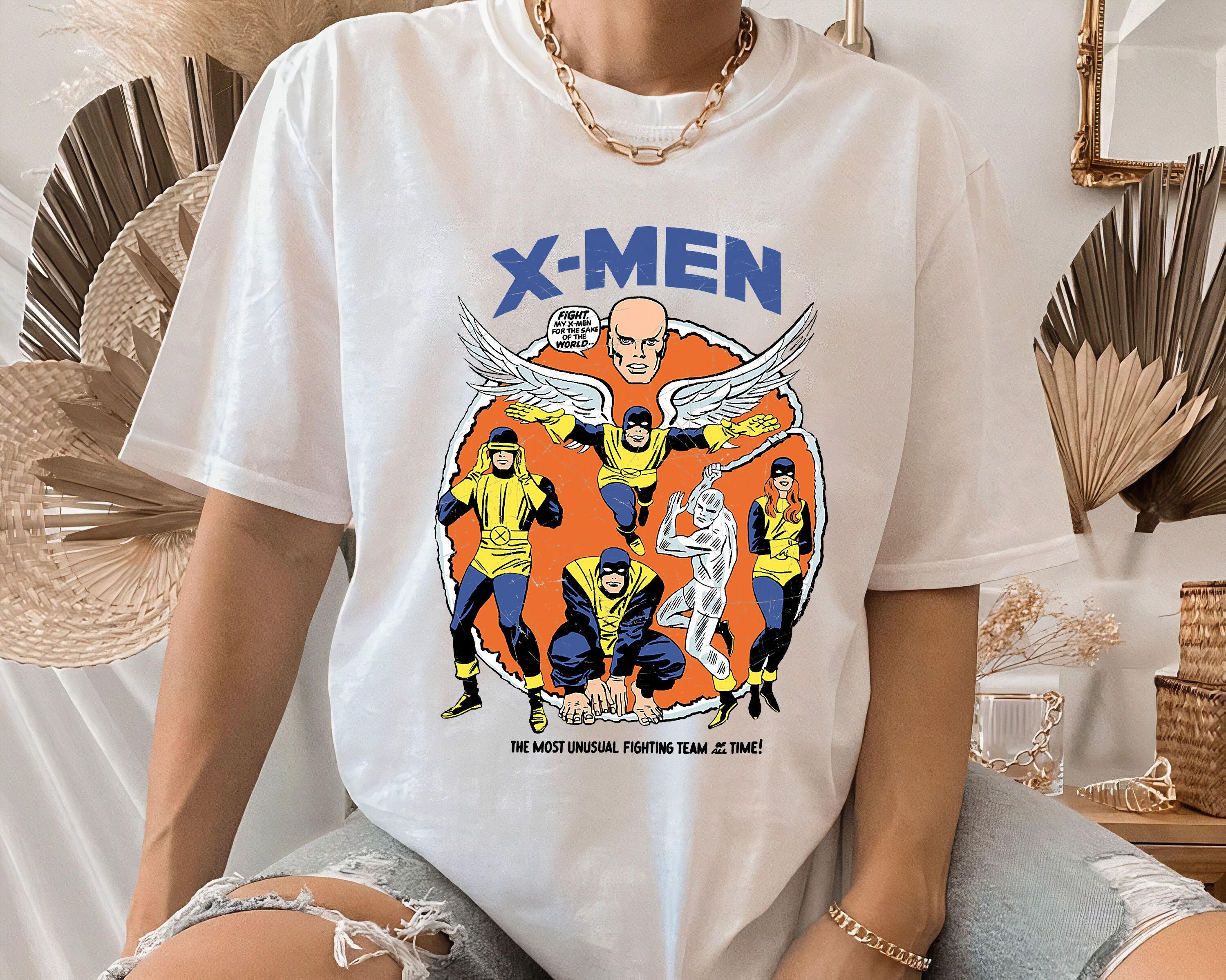 X-MEN Tシャツ、メモ帳 Marvel Original X-men Mutants Classic Retro Comic T-shirt, Marvel