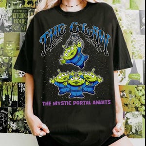 Retro Toy Story Aliens The Claw Shirt, Pizza Planet The Mystic Portal Awaits, Disney Pixar Fest 2026 Tee, Disneyland Resort Family Trip Tee image 3
