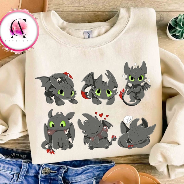 T-shirt Pose édentée Comment dresser votre dragon, jolie chemise émotions édentées, t-shirt assorti famille Disneyland, t-shirt Animal Kingdom