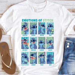 Camiseta retro de los 90 con retrato de Stitch de Disney, Lilo y Stitch, Magic Kingdom, Disneyland, camiseta familiar a juego, unisex, para adultos y niños. imagen 1