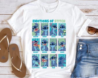 Camiseta retro de los 90 con retrato de Stitch de Disney, Lilo y Stitch, Magic Kingdom, Disneyland, camiseta familiar a juego, unisex, para adultos y niños.