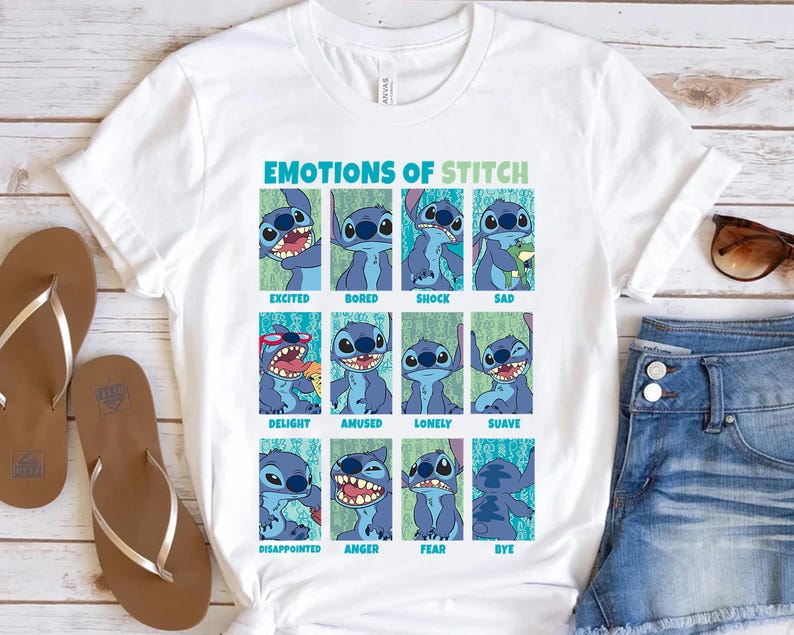 Camiseta retro de los 90 con retrato de Stitch de Disney, Lilo y Stitch, Magic Kingdom, Disneyland, camiseta familiar a juego, unisex, para adultos y niños. imagen 1