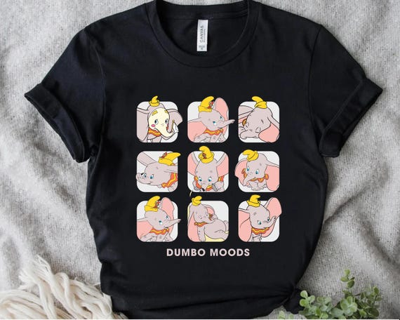 Disney Dumbo Portrait Moods Retro 90s Shirt, Dumbo Emotions Tee