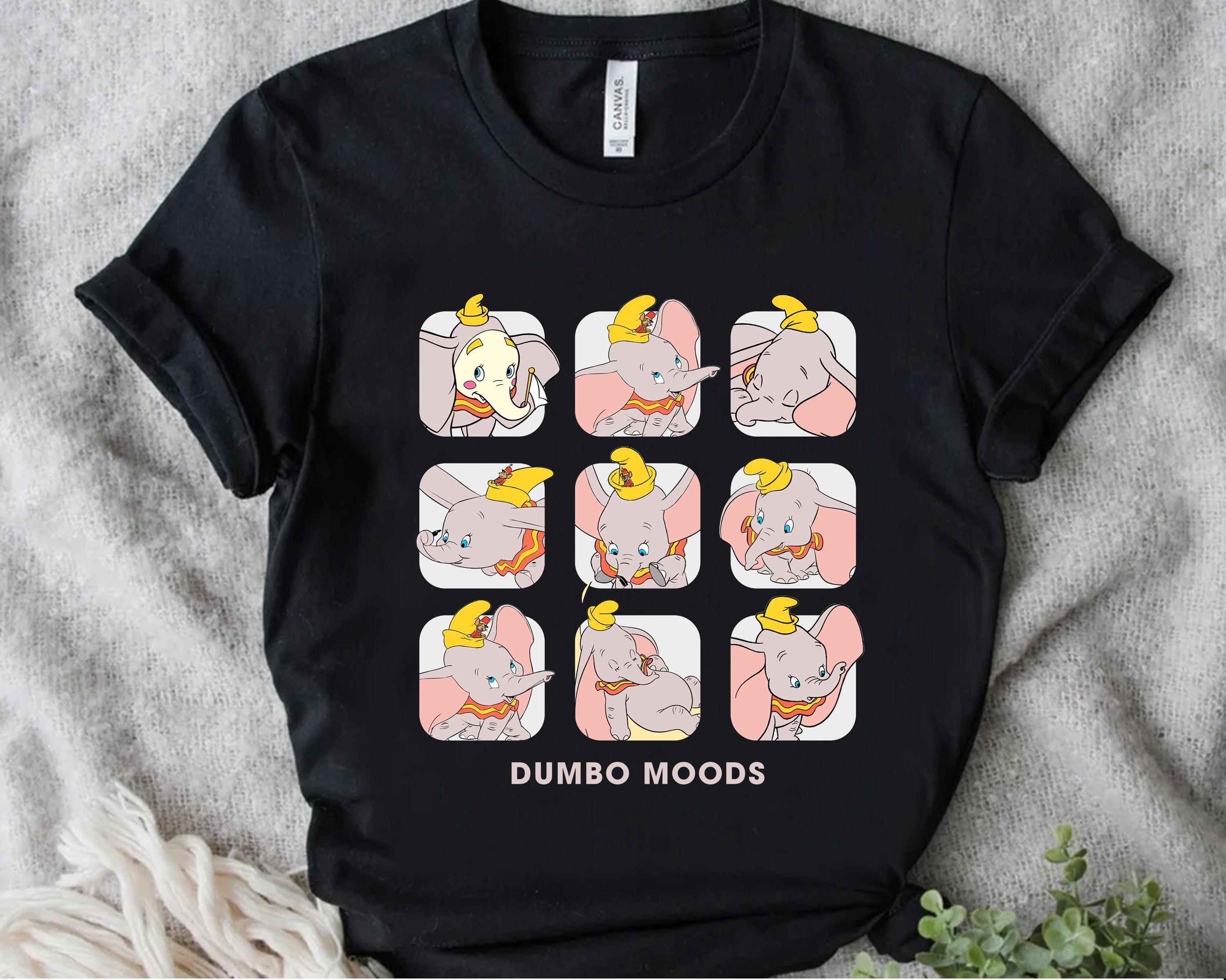 Disney Dumbo Portrait Moods Retro 90s Shirt, Dumbo Emotions Tee