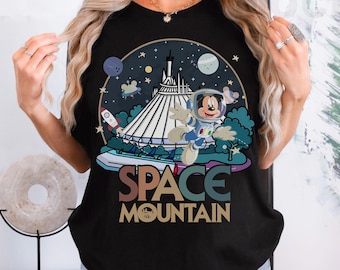 Disney Astronaut Mickey Space Mountain T-shirt, 90's Disney Space Mountain Shirt, Mickey And Friends Shirt, Disneyland Family Matching Shirt