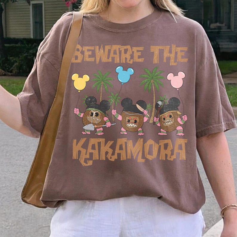 Disney Moana Kakamora Coconut Comfort Colors Shirt, Beware Of The Kakamora Shirt, Magic Kingdom, Disneyland Trip Family Matching Tee image 5