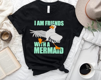 Disney The Little Mermaid Scuttle Friends with a Mermaid T-Shirt, Disneyland Family Matching Shirt, Animal Kingdom Shirt, WDW Shirt