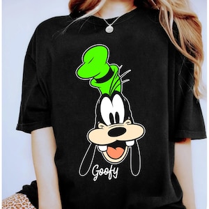Camiseta de Goofy de Disney con cara grande, camiseta retro de Goofy de Mickey y sus amigos, camiseta a juego para familias en Magic Kingdom, regalo para vacaciones en Disneyland imagen 1