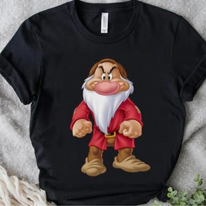 Disney Grumpy Dwarf Shirt, Schneewittchen und sieben Zwerge Shirt, Mürrisches Portrait T-Shirt Disneyland passendes Geschenk Unisex Erwachsene T-Shirt Kind T-Shirt