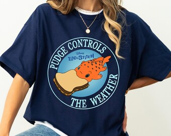 Disney Lilo and Stitch Pudge The Fish Shirt, Pudge Controls The Weather Shirt, Disneyland Trip Outfits, Disney Mode Vacation Shirt