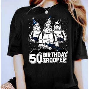 Star Wars Stormtrooper Party Hats Trio 50th Birthday Trooper T-Shirt, Disney Star Wars Gift T-shirt, Disneyland Family Vacation Gift Tee