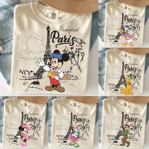 Disneyland Paris Musse Pigg och vänner-tröja, Walt Disney World-resa-tröja, Disneyland Paris familjeresa-tröja, Disney flickkläder bild 1