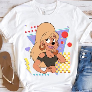 Disney A Goofy Movie Characters portret T-shirt, Powerline, Max, Roxanne, Bigfoot, Bobby shirt, Disneyland familie-uitje cadeau, Disney-reis 2026 afbeelding 6