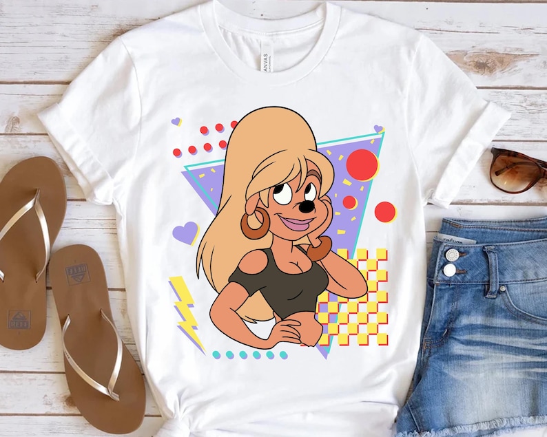Disney A Goofy Movie Characters portret T-shirt, Powerline, Max, Roxanne, Bigfoot, Bobby shirt, Disneyland familie-uitje cadeau, Disney-reis 2026 afbeelding 6