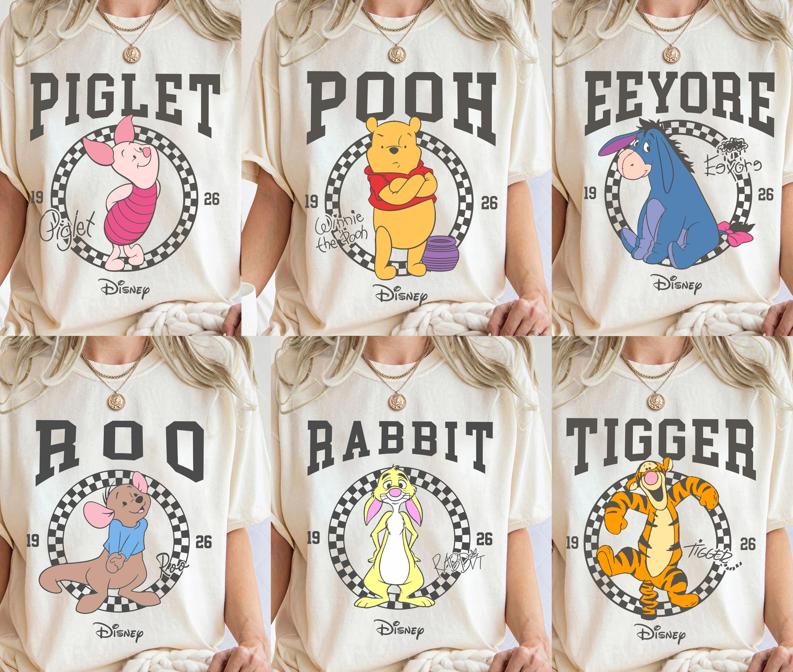 phoo☆ Retro Disney Winnie the Pooh Est 1926 Checkered Portrait Shirt