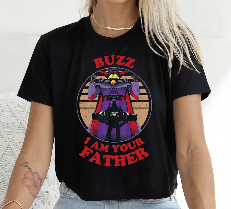 Camiseta retrô Zurg e Buzz "Eu Sou Seu Pai", camiseta Disney Pixar Toy Story, presente para o Dia dos Pais, camiseta combinando para a família Disneyland WDW imagem 1