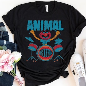 ディズニー マペット アニマル ドクターティース & エレクトリックメイヘム ヴィンテージ Tシャツ ファミリーお揃いTシャツ ディズニーランド旅行 ユニセックス 大人用Tシャツ 子供用Tシャツ