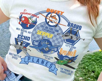 Disney Store Planes The Big Boss From World Class Fly Boy Shirt, Bravo And Echo Dusty Crophopper Bijpassend Shirt, Kid Peuter Cadeau Shirt