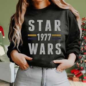 Star Wars 1977 Vintage Collegiate Retro Graphic Shirt, Star Wars Fan Gift, Disneyland Family Vacation Gift Unisex Adult T-shirt Kid T-shirt