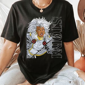 Maglietta retrò anni '90 Marvel X-Men Classic Vintage Comic They Call Me Storm, maglietta da supereroe Marvel, maglietta unisex della serie Marvel