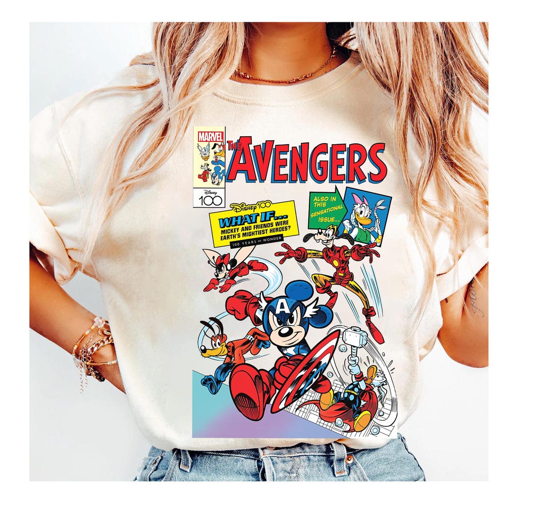 ディズニー　marvel ミッキー　コラボtシャツ かっこいい】ミッキーたちがアベンジャーズに！「マーベル