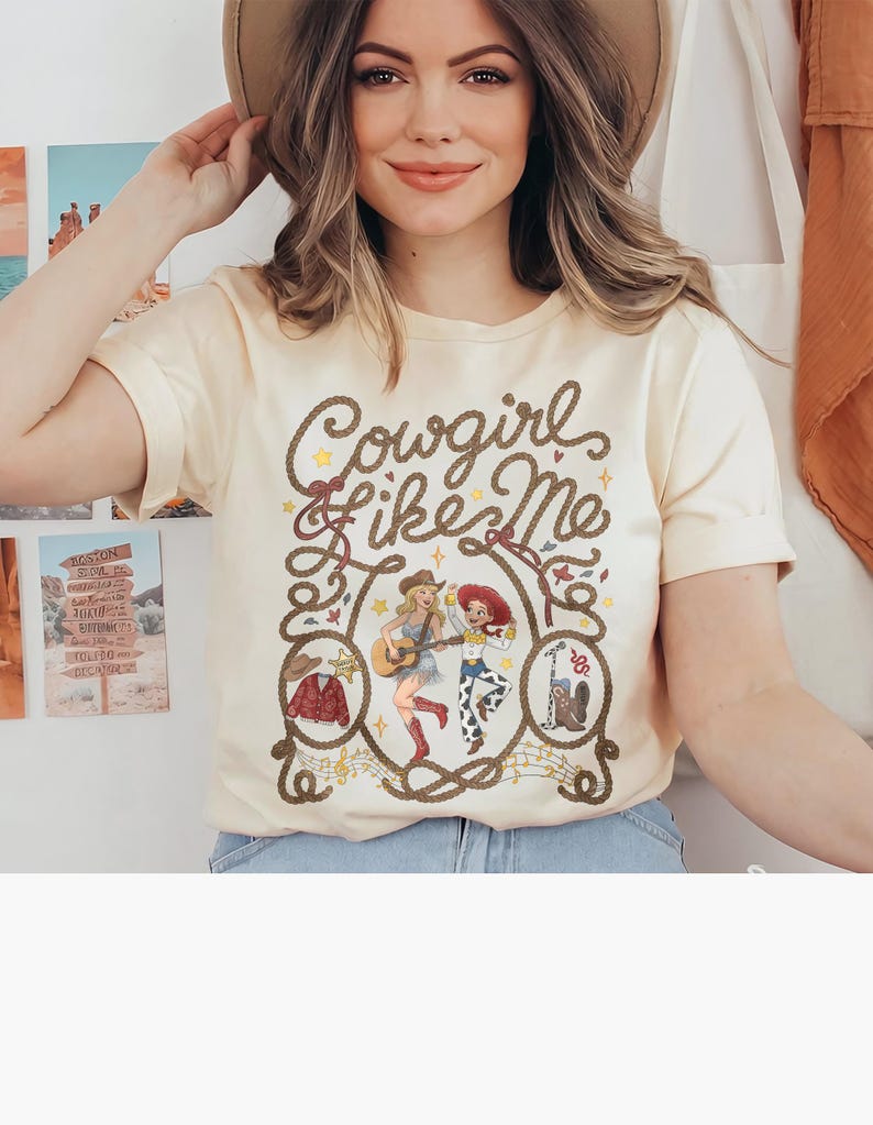 Disney Vintage Funny Toy Story 5 TS Jessie Cowgirl Like Me Shirt, You've Got A Friend In Me, Disney Cowgirl Shirt, Western Country Shirt image 6
