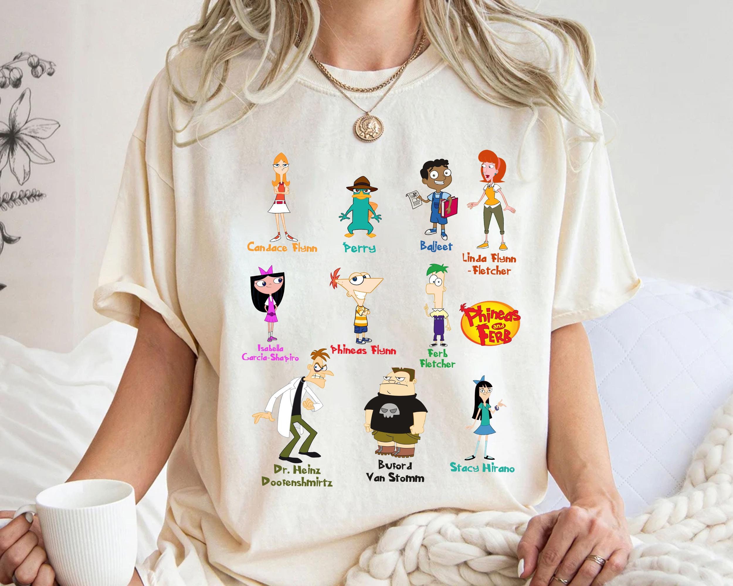 Disney Phineas and Ferb Group Characters Retro 90s T-shirt, Phineas, Ferb,  Perry Shirt, Disneyland WDW Family Matching Tee Trip - Etsy, image size:2500x2000