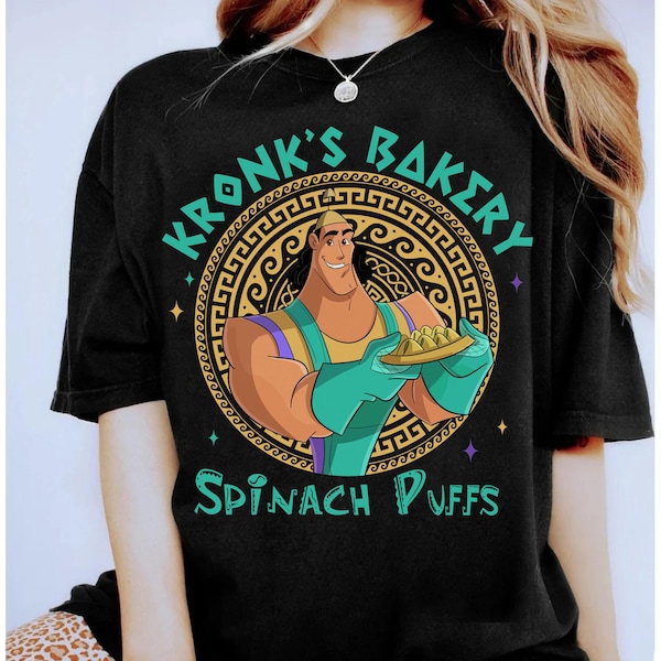Funny Kronk's Bakery Spinach Puffs T-shirt, Disney Villains The Emperor's New Groove Shirt, Disneyland Family Matching Tee, Magic Kingdom