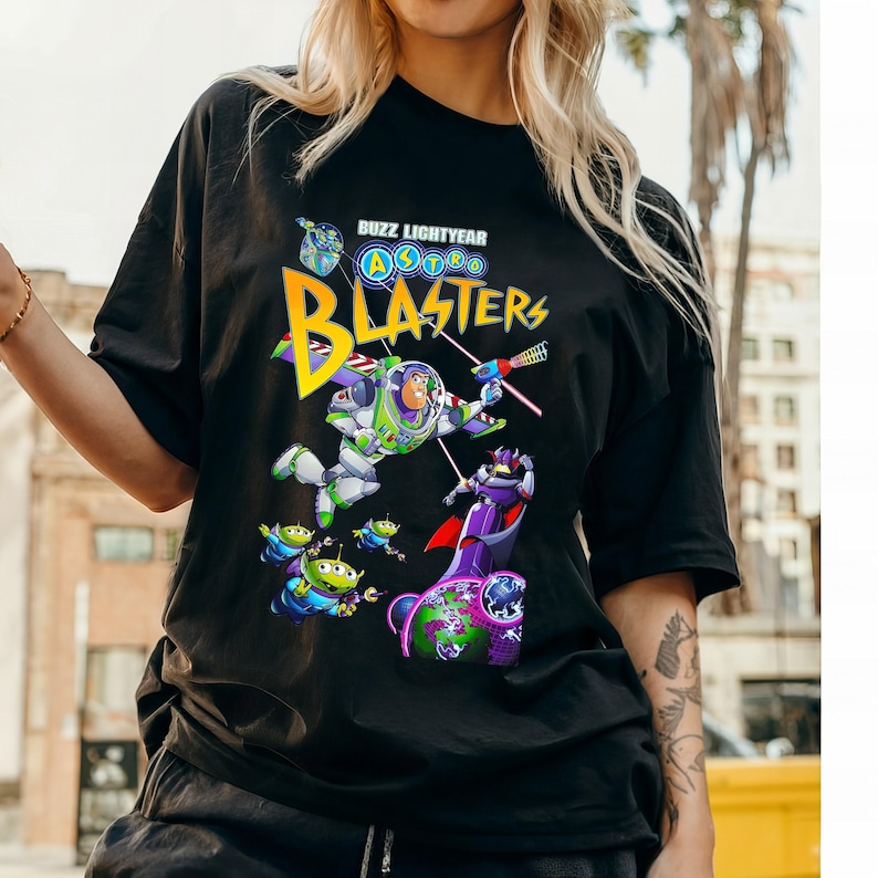 Disney Pixar Toy Story Buzz Lightyear's astro Blasters Shirt, Toy Story Land Shirt, Disneyland Family Vacation Gift, Magic Kingdom Shirt image 1