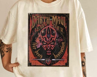 Star Wars Darth Maul Fear Tour Band Shirt, Star Wars Fan Geschenk, Disneyland Familienurlaub Geschenk Unisex Erwachsene T-Shirt Kind T-Shirt