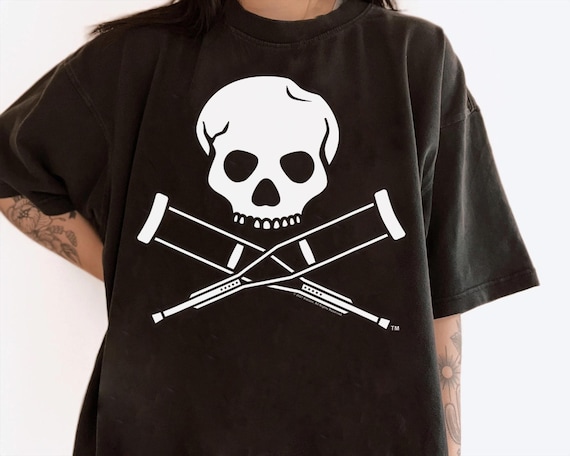 MTV Jackass Skull and Crutches Logo T-shirt, Funny Jackass