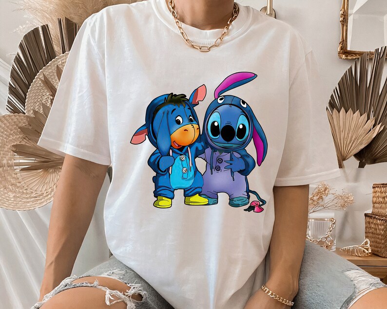 Disney Stitch and Eeyore Friends Matching Costume Shirt Lilo Etsy